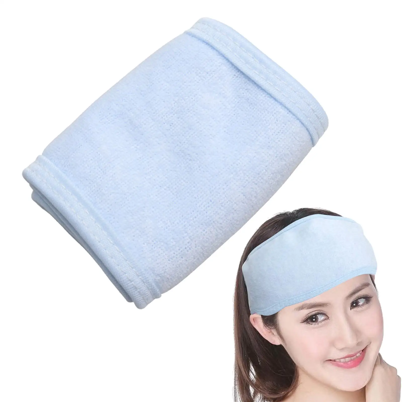 ผ้าคาดผมเทอร์รี่สำหรับล้างหน้า ผ้าคลุมศีรษะนุ่มสบายแบบสปา ปรับได้ ผลิตจากผ้าฝ้าย สำหรับผู้หญิง ใช้สำหรับแต่งหน้าและดูแลผิวหน้า