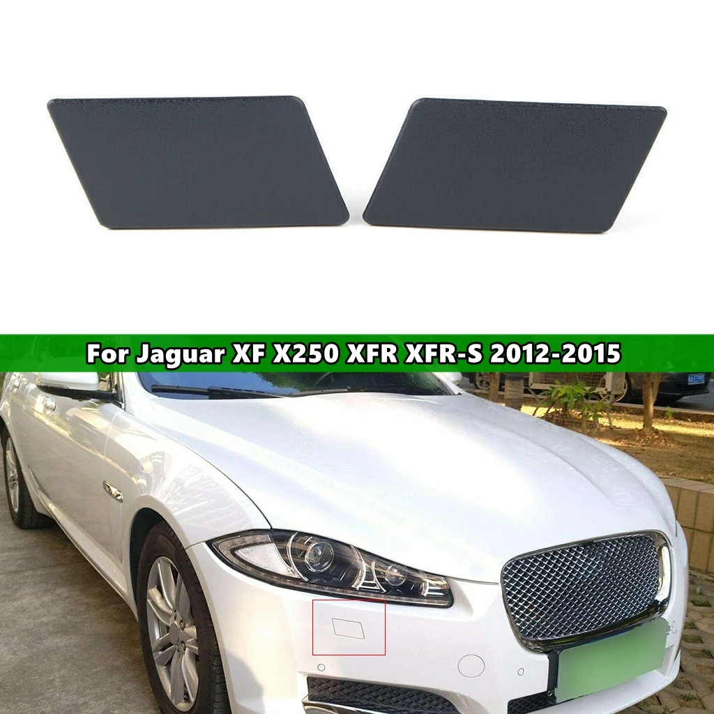 1 Pair Front Headlight Washer Nozzle Cover For Jaguar XF X250 XFR XFR-S 2012 2013 2014 2015 Car Accessories