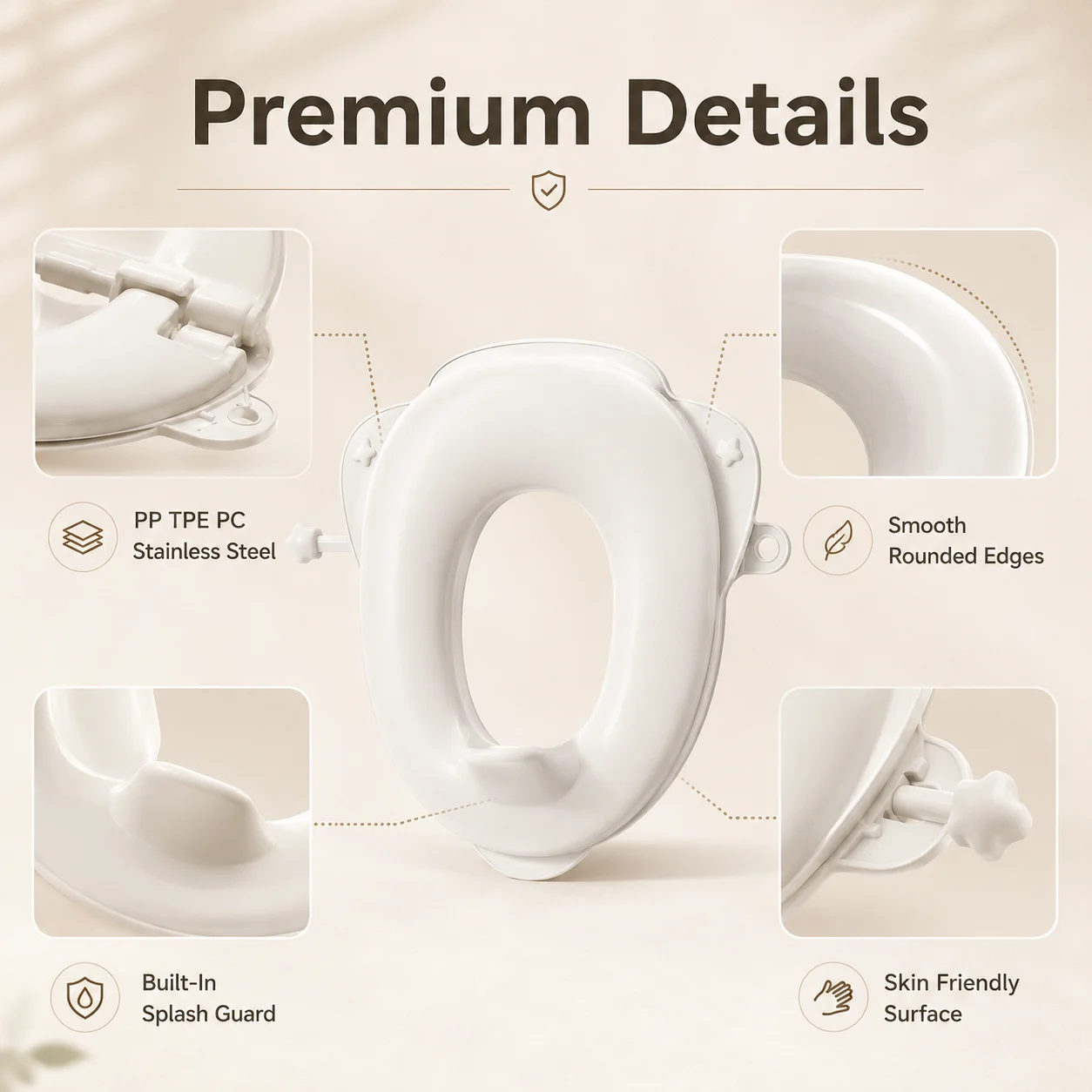 2PC Portable Foldable Kids Toilet Seat Anti Slip Toddler Potty Training Seat Travel Toilet Pad Ideal For Baby Outdoor Trips