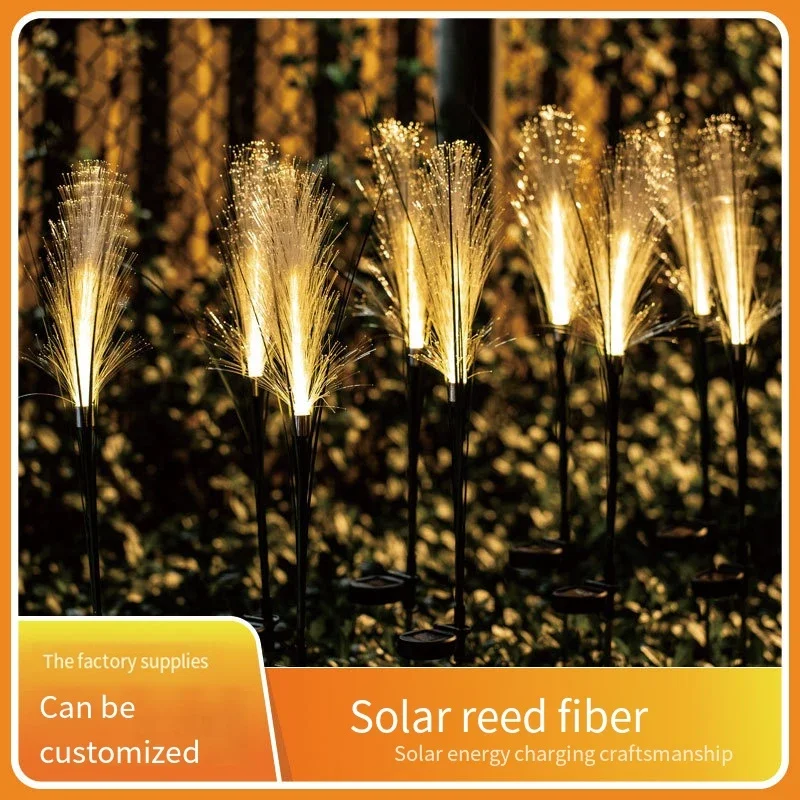 Park Lawn Solar Simulation Reed Outdoor Led Fiber Optic Villa Garden Light