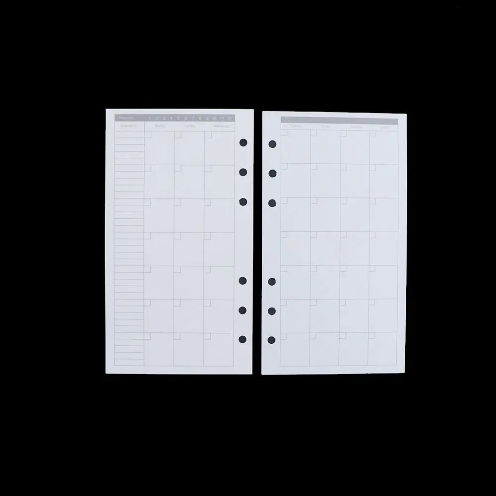 Monthly A5 A6 A7 Dot 45 Sheets To do List Spiral Binder Binder Inside Page Loose Leaf Inner Page Paper Refill Notebook Refill