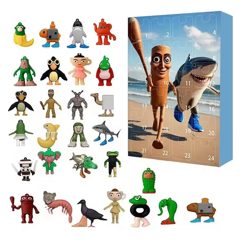 24 قطعة تونغ تونغ صحور ترالالو تقويم القدوم الإيطالية Brainrot حفلة تفضل للأطفال هدايا عيد الميلاد استحمام الطفل التقويم هدية #4