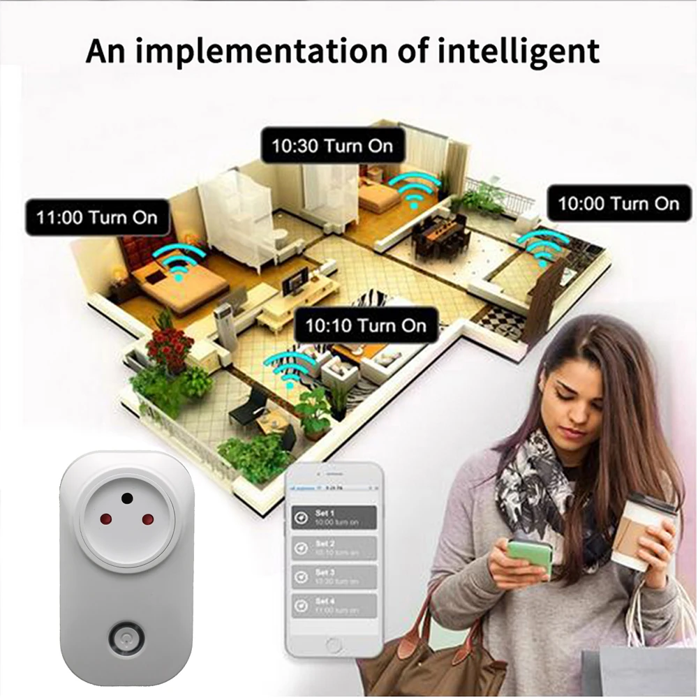 16A Israel Socket Smart Israel Plug presa Wifi controllo vocale Power Statistics Tuya Life APP Control funziona con Alexa Google Home