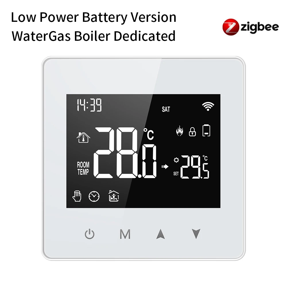 AVATTO WiFi/ZigBee slimme thermostaat, batterij met laag energieverbruik, temperatuurregelaar voor watergasboiler voor Tuya Alexa Google Home Alice