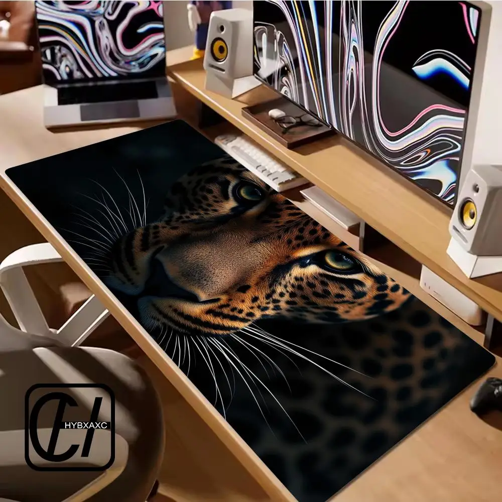 XXL Leopard Gaming Mouse Pad Large Desk Mat Non-Slip Rubber Office Items Desk Decoration Room Mats Non-slip Pad Carpet HYBXXC