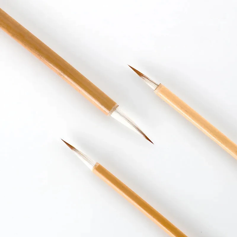 Weasel Woolen Multiple Hair Painting Brush Chinese Painting Hook Line Brush Slender Gold Small Regular Script Calligraphy Brush