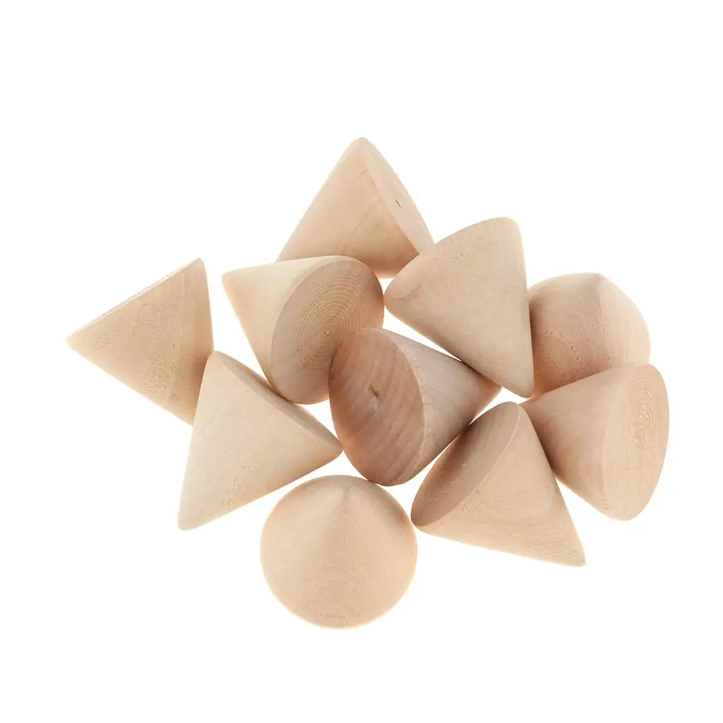 Natural Wood Jewelry Stand Cone Shape Ring Earrings Necklace Bracelets Holder for Jewelry Collection Display
