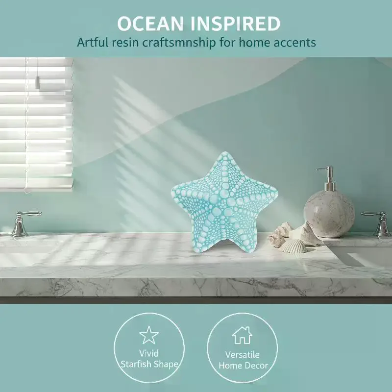 Toilet Bowl Deodorizer Blue Starfish Style Long Lasting Ocean Fresh Scent Non-Irritating for Airbnb Commercial Bathroom