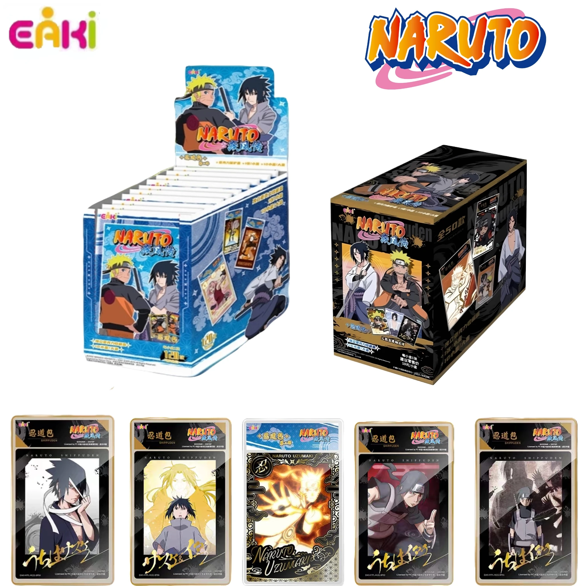 

Коллекционные карточки Naruto Shippuden: Серия «Путь ниндзя», акриловые флеш-карты с фигурками персонажей, в коробке, включая карточки Саске
