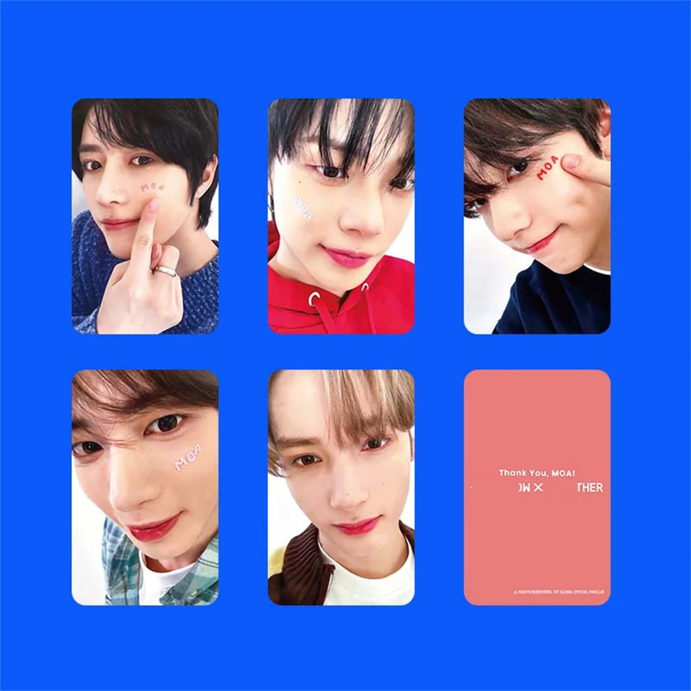 

Kpop SOOBIN Photocards MOA ZONE BEOMGYU TAEHYUN HUENING KAI TEMPTATION Album Lomo Card Photo Card Double-Sided Card Fans Gift