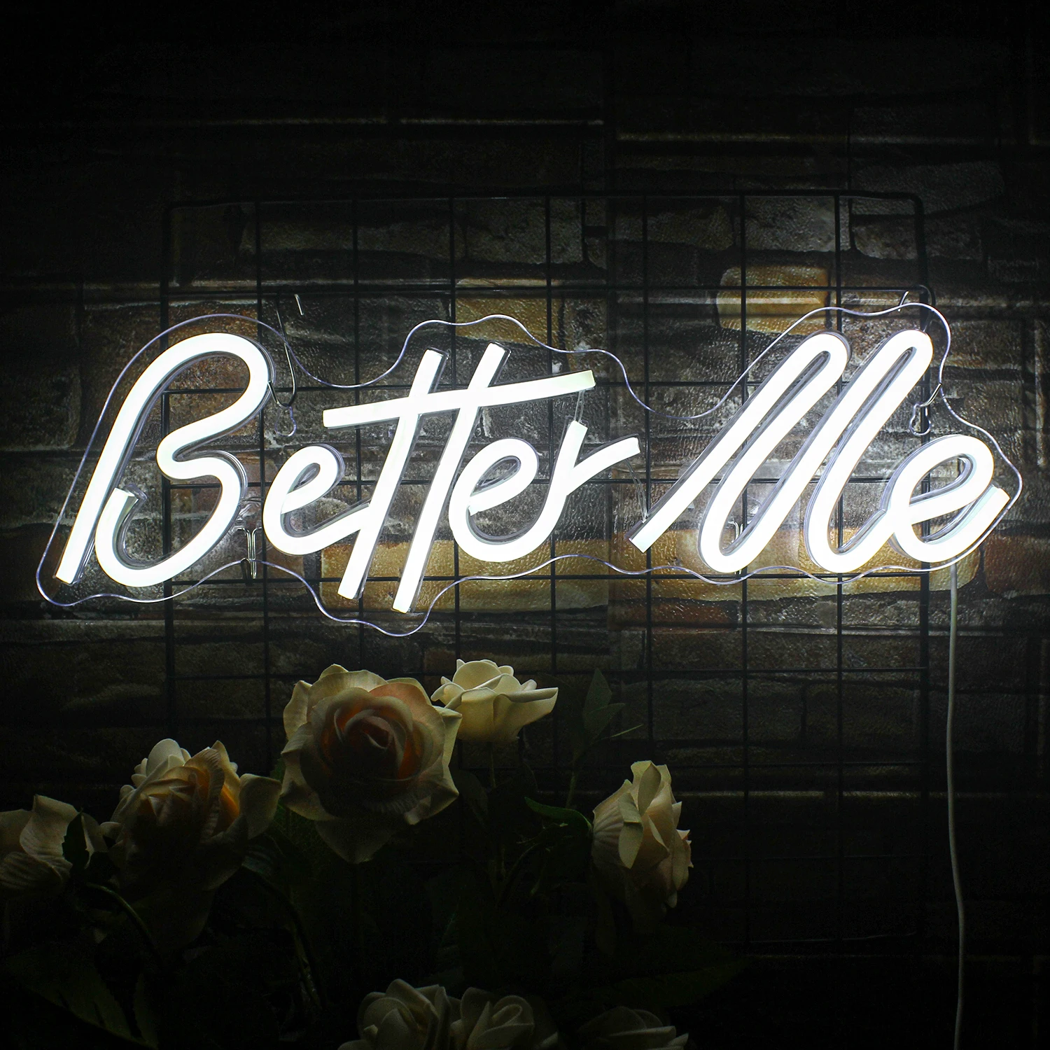 Wanxing Better Me LED Sign Neon Light  Home Art Wall Wedding Bar Club Bedroom Aesthetic Room Birthday Party Decorate Neon Lamps