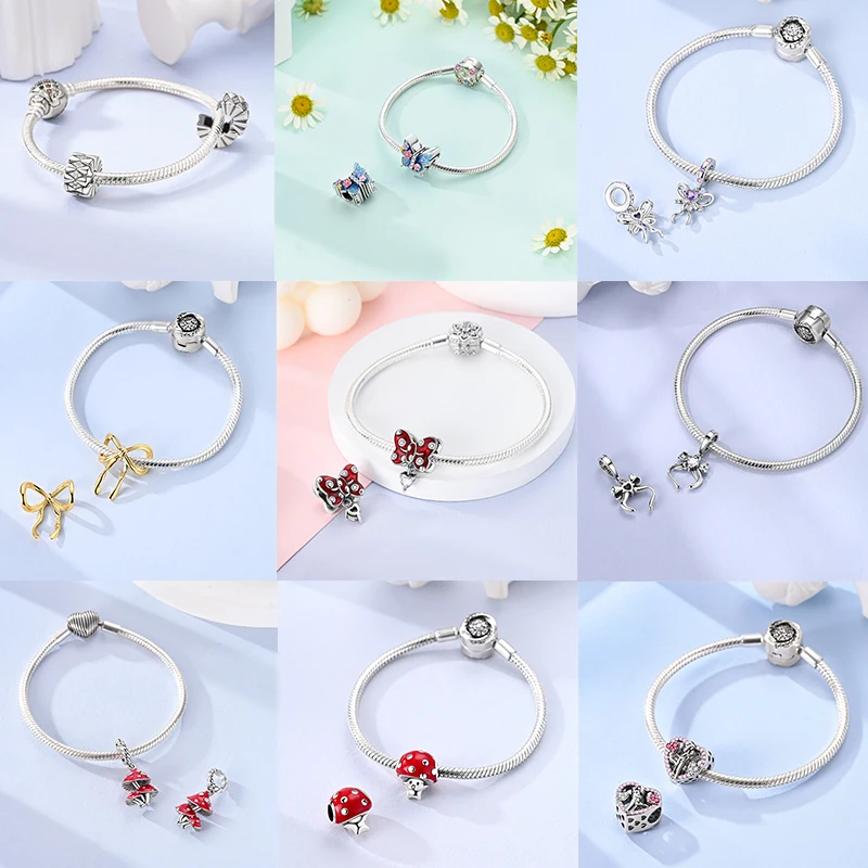 3-teiliges Charm-Perlen-Set, bunte Emaille-Tier-, Blumen- und Herz-Anhängerperlen für DIY-Armband, Halskette, Schmuckherstellung, Geschenk für Frauen und Mädchen – Detail 4