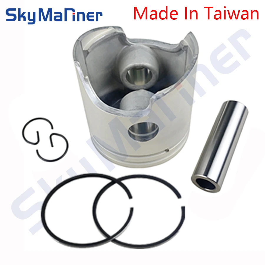 6E7-11636 Piston Kit 56.5MM +0.5MM For Yamaha 2T 682 63V 63W 684 Outboard Engine Series 9.9HP 13.5HP 15HP Parson Hidea