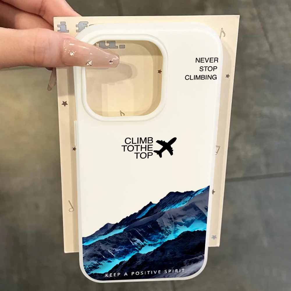 für iPhone 17 16 14 15 11 12 13 Pro Max 7 8 15 16 Plus 17 Air Hüllen Mountain Peak Aircraft Handyhülle Stoßfeste Silikonhülle – Detail 4