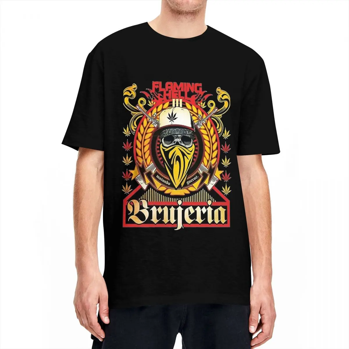 Brujeria Metal Band T Shirt For Men Women Cotton Tops Printed Music Round Neck Short Sleeve