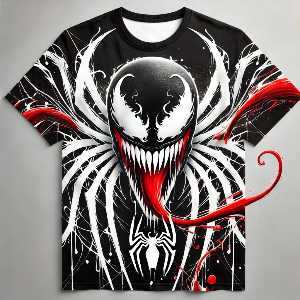 Marvel New Movies Venom 3 Tshirts Fashion Men Women Cartoon Sweatshirt Tops T-shirts For Kids Boys Girls Kids Halloween Tshirt ﻿