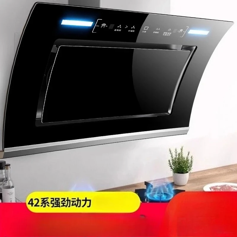 

220 В Haotaitai двойной мотор вытяжка кухонная высокая мощность автоматическая очистка боковая всасывающая экстрактор