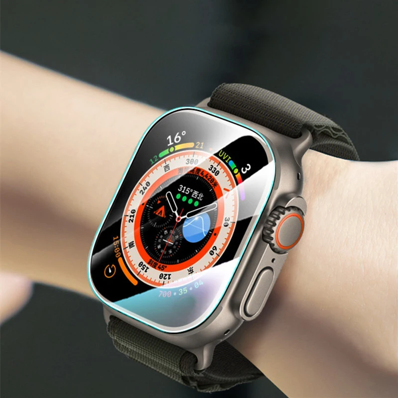 Tempered Glass Screen Protector for Apple Watch Ultra 49mm Full Waterproof Anti-Scratch Film for IWatch Series 49MM Accessories