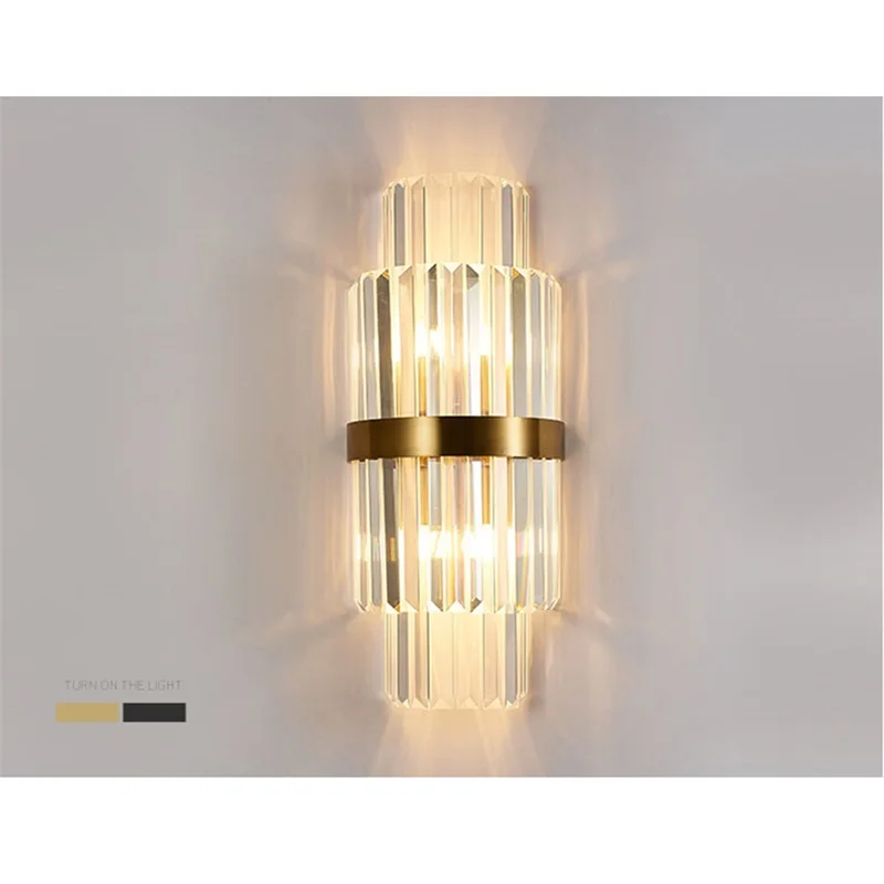 ·APRIL Simple Wall Lamp Modern LED Indoor Crystal Light Sconces Fixtures Decorative For Home Bedroom