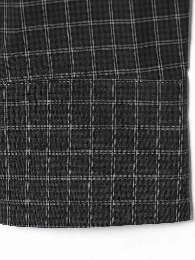 유럽과 미국 스타일의 새로운 겨울 패션 여성 의류, 주름 디자인, 캐주얼하고 슬림핏 체크무늬 탑/셔츠.