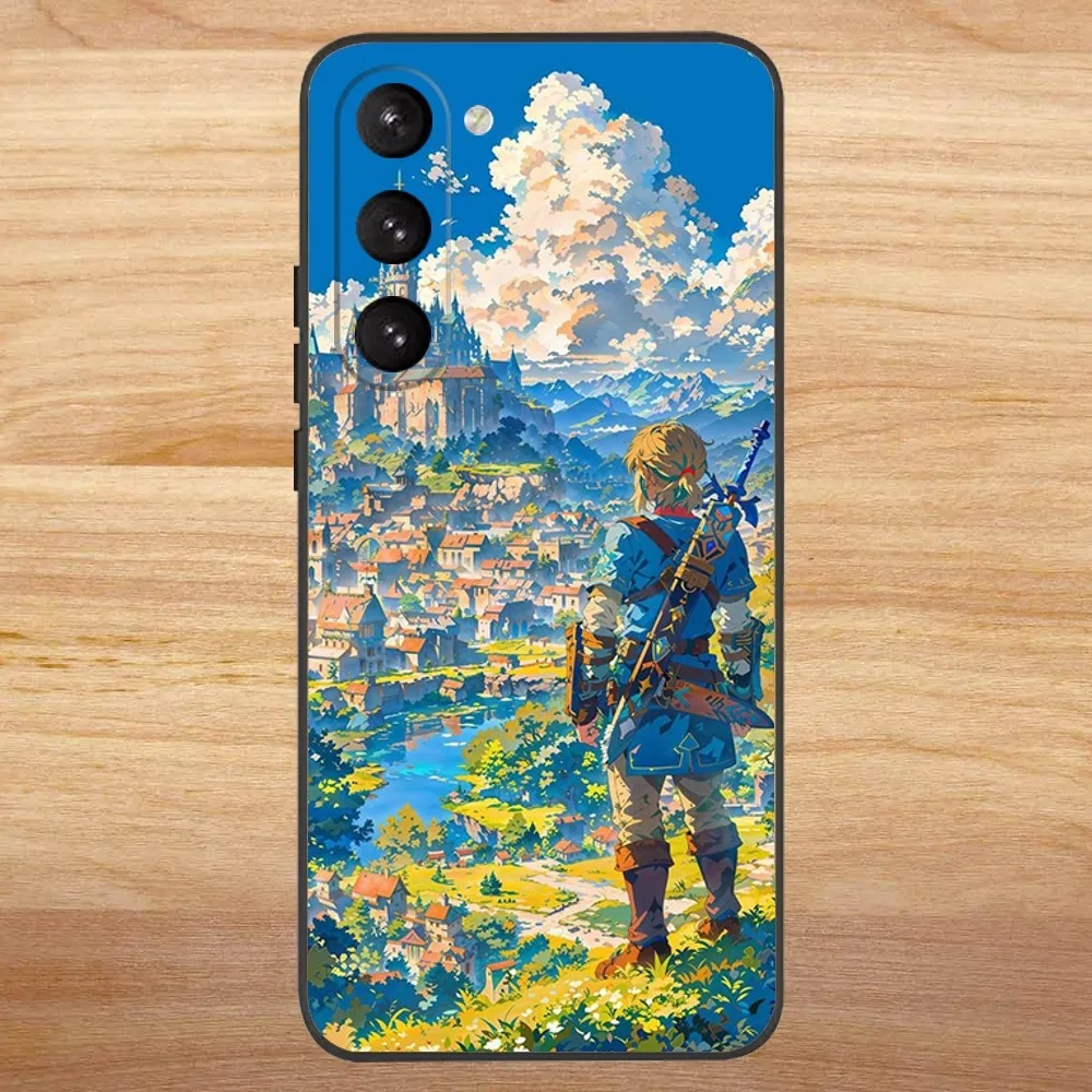 Gra Etui na telefon L-Legend of Z-Zeldas do Samsung S23,23,22,30,21,10,9, Note20 Ultra,Lite, Ultra,5G, Plus,FE, czarne miękkie etui