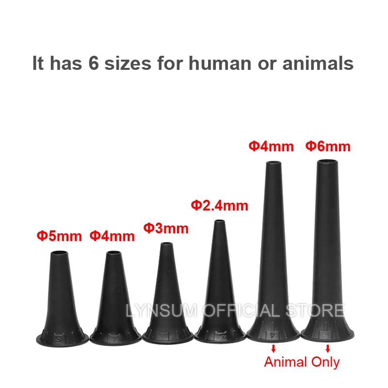 Ohr spekulum wieder verwendbarer menschlicher Tier-Tierarzt nicht wegwerfbarer Ohren schützer Otoskop kappe Zubehör Düse Specula Ersatz kegel Trichters pitze