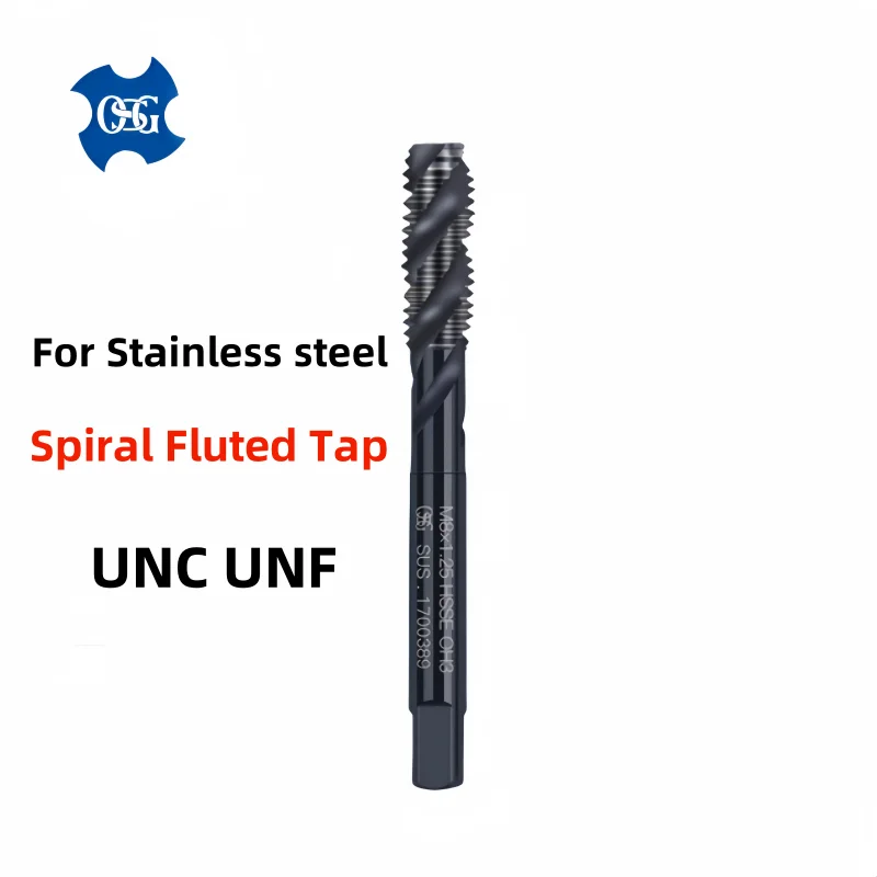 1 قطعة اليابان OSG HSSE INOX الأمريكية دوامة مخدد الصنابير UNC UNF 1-64 2-56 3-48 4-40 8-32 3I16 10-24 1I4 5I16 الصلب ثقب أعمى الحنفية