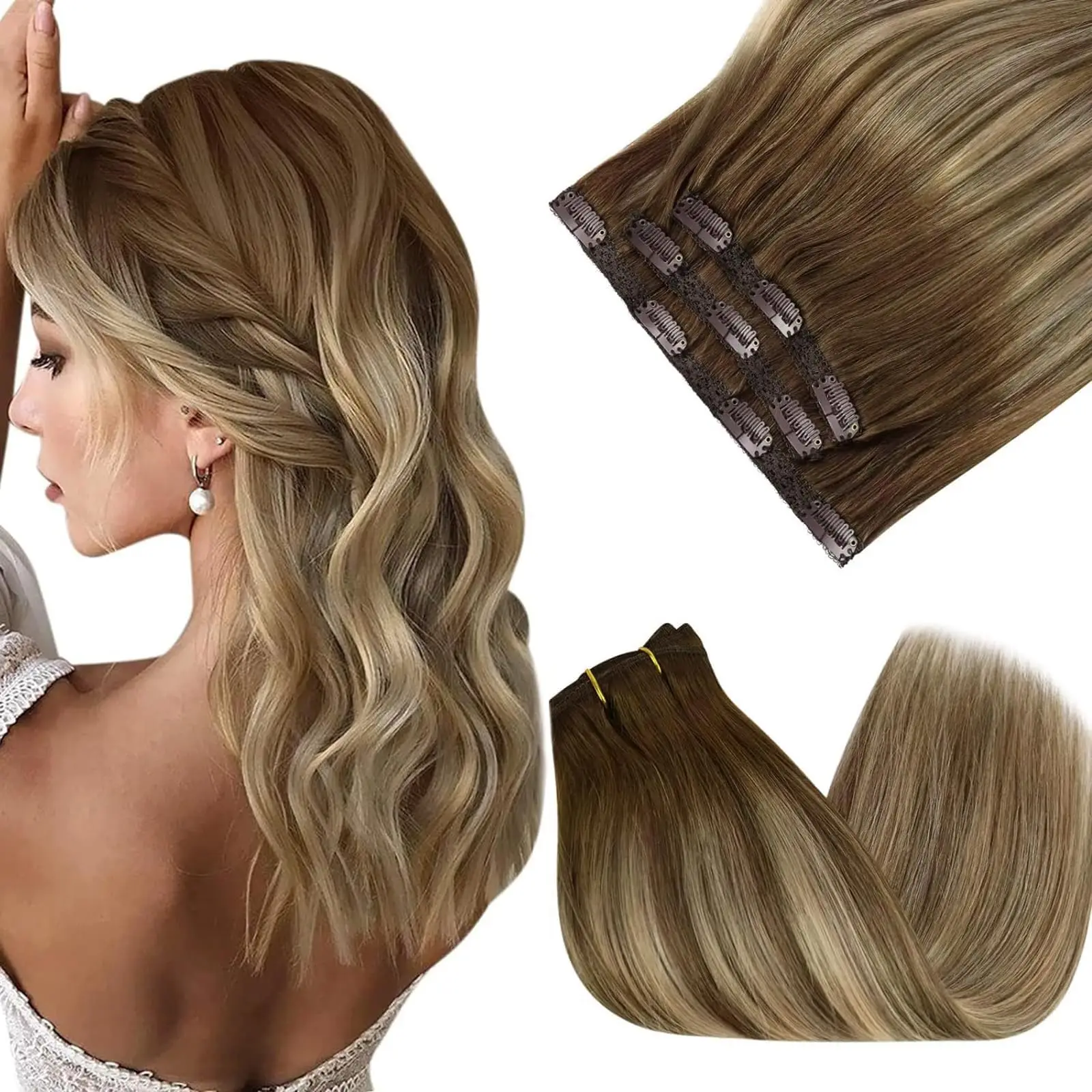 7 Pieces Clip In Ex…