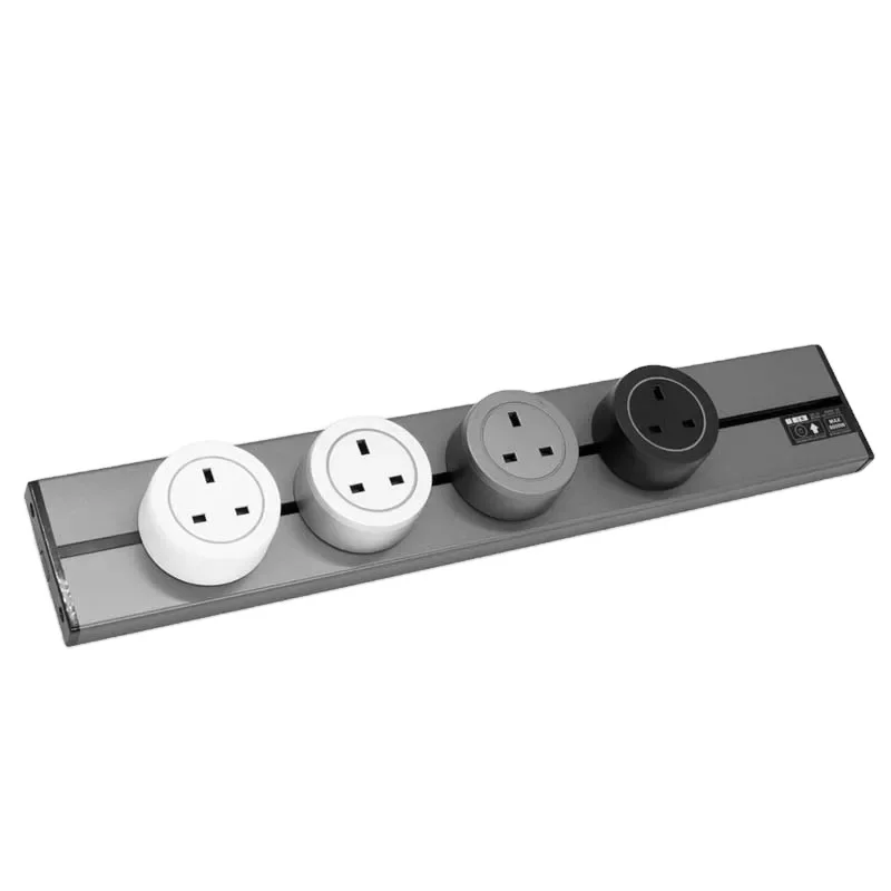 5개 OEM 맞춤형 상업용 NFC 파워 트랙 소켓 방수 벽걸이형 NFC 레일 소켓 주방용 이동식 벽 레일 CN