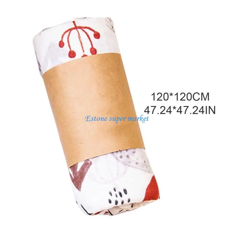 090B 120x120 سنتيمتر الطفل الشاش القطن الخالص تلقي بطانية الرضع المطبوعة التقميط التفاف كيس النوم منشفة غطاء عربة الأطفال #6