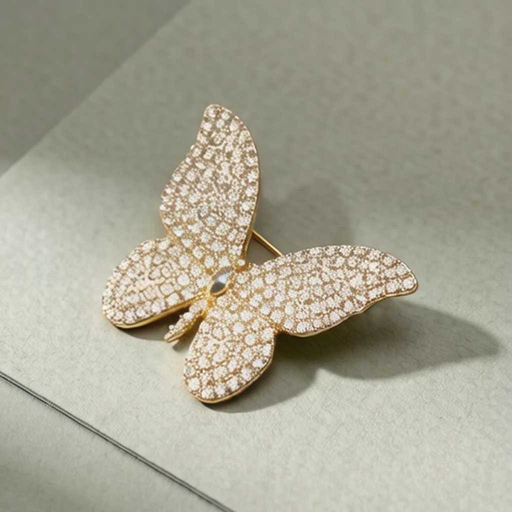 New Women's Suit Pins Versatile French-Style Badges Personalized Fashion Anti-Exposure Accessories Ins Badge Brooches Simple Bow Accessories Shoe Metal Badges Commuter Silk Clips Niche Corsages European Retro Hidden Buttons Decorative Pins Light Luxury Waterproof Business Banquet Brooches