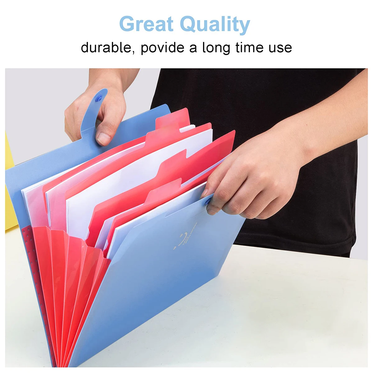 A4 File Folders Organizer Paper Document Desk Document Bag Filing Products Office Accessories & School Supplies