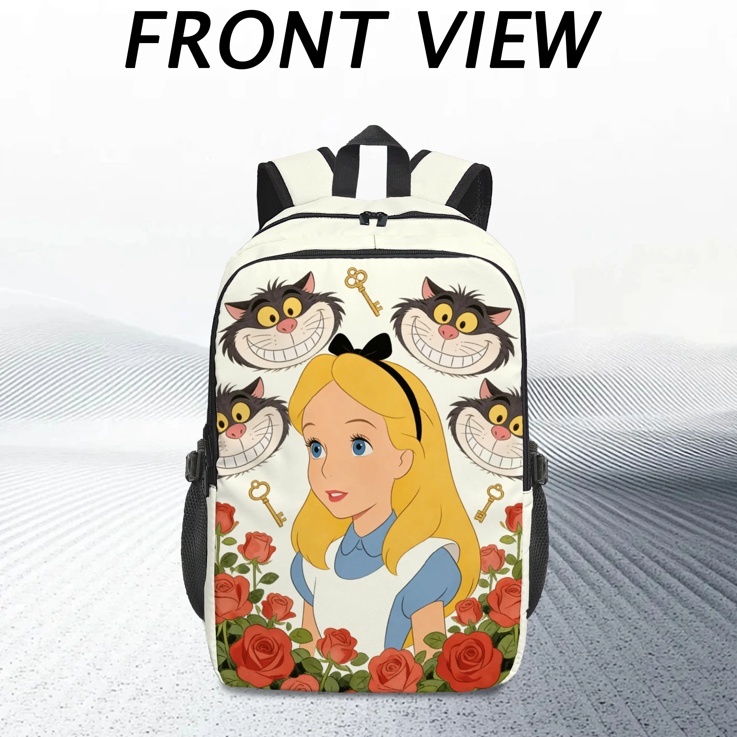 

1 шт. Рюкзак Disney Alice, модный и простой, приятный в подарок, унисекс, стиль для пары, большая вместимость, высокое качество