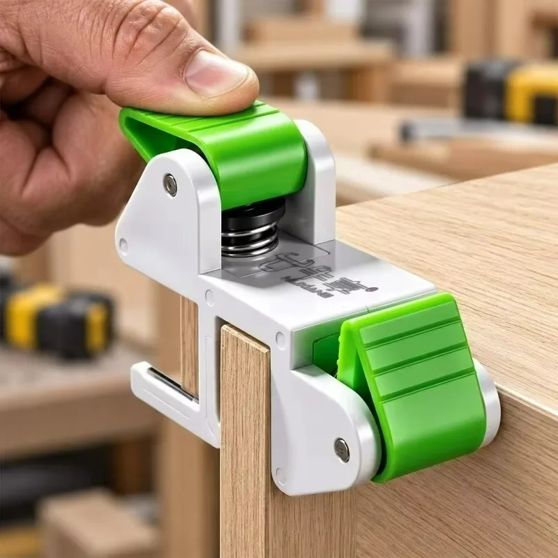 1/6Pcs Woodworking Cabinet Clamp Panel Marking Tool Quick Release Edge Clamp Spring Loaded Furniture Assembly Jig with Non Slip
