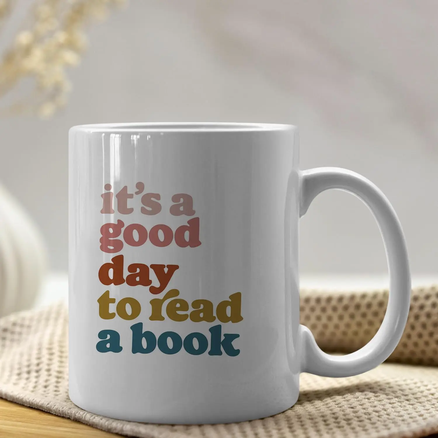 Library Coffee Cup, Book Cup, Book Club Coffee Cup-Women Book Lover Gift, 320ML Teacher Ceramic Gift, Librarian Gift