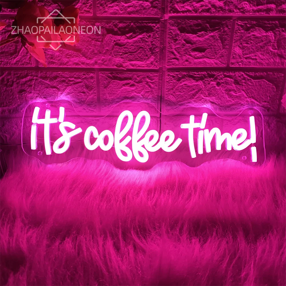 It's Coffee Time Neon Led Sign Restaurant Cafe Neon Lights USB Coffee Shops Decor Open Pantry Bars Cafe Decoration Neon Signs