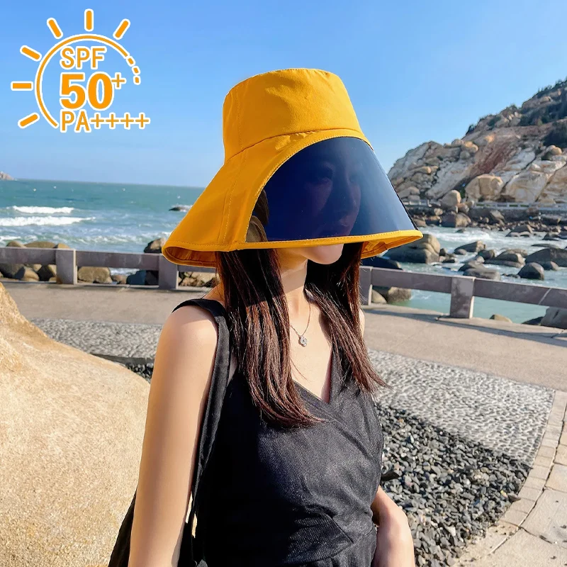 chapeu-de-sol-feminino-com-aba-larga-e-mascara-facial-bone-bucket-com-lente-grande-e-protecao-uv-para-viagens-de-verao-na-praia