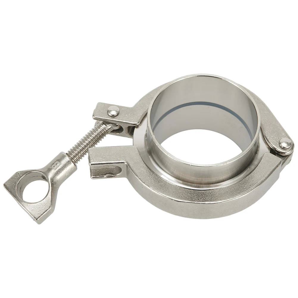 Sanitary Pipe Tri-Clamp Ferrule Set PTFE Gasket Silver Stainless Steel Accessory Ferrule 51mm Set High Quality