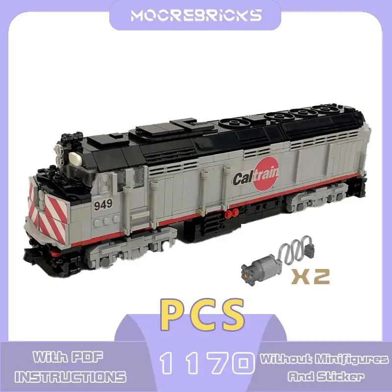 MOC-201817 City Traffic Series Caltrain 1: 48 ratio Building Blocks Model DIY Assemble Technology Bricks Toys Children's Gifts