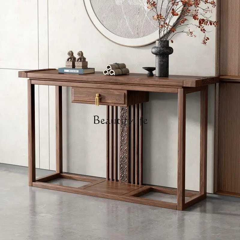 

South American walnut new Chinese solid wood entrance table Entry door entrance platform