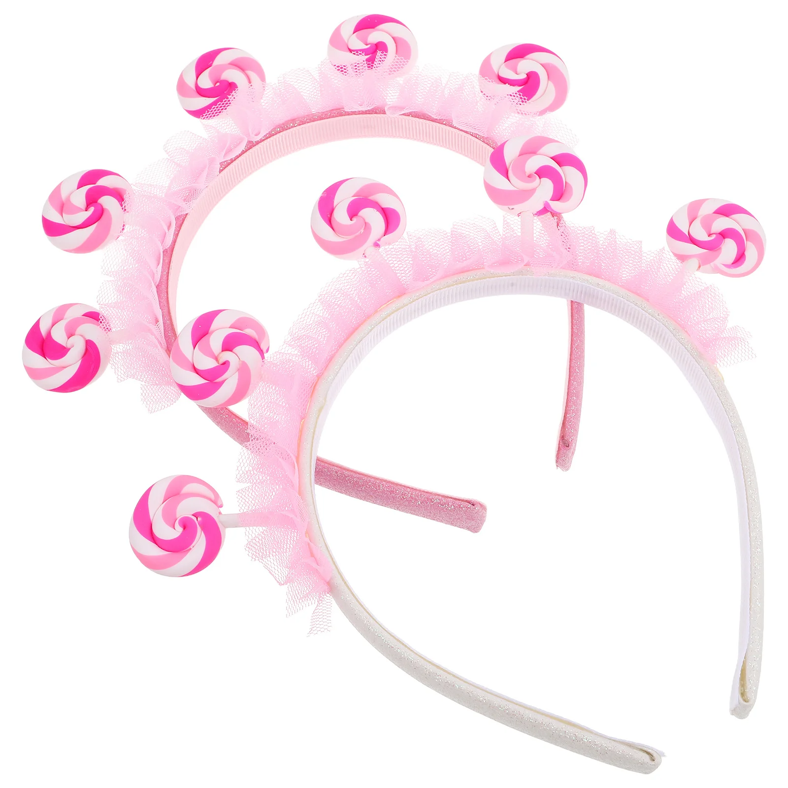 

2 шт., аксессуары для конфет, карнавальный головной убор, милая повязка на голову с леденцом, аксессуары для костюма для волос, украшения, тематический наряд