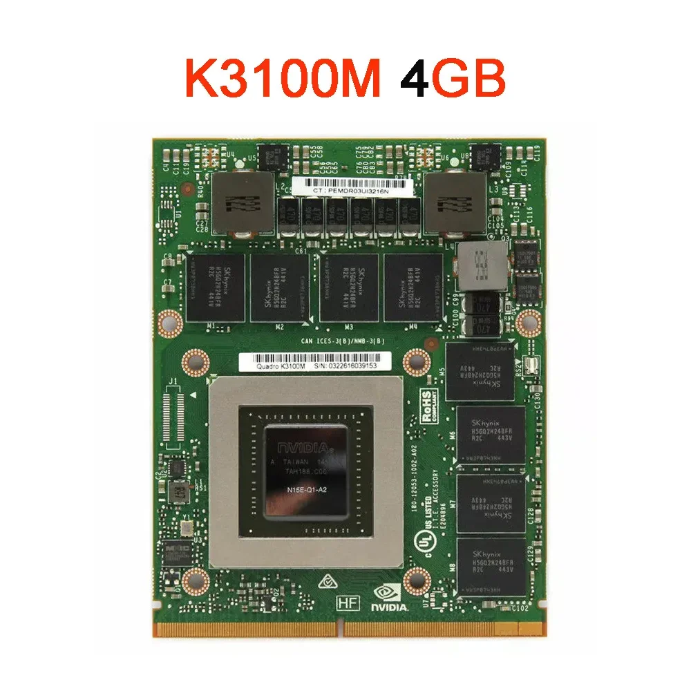 New high quality K3100m k3100 4GB graphics card for A1312 mc510 mc511 mc813 mc814 mb952 mb953