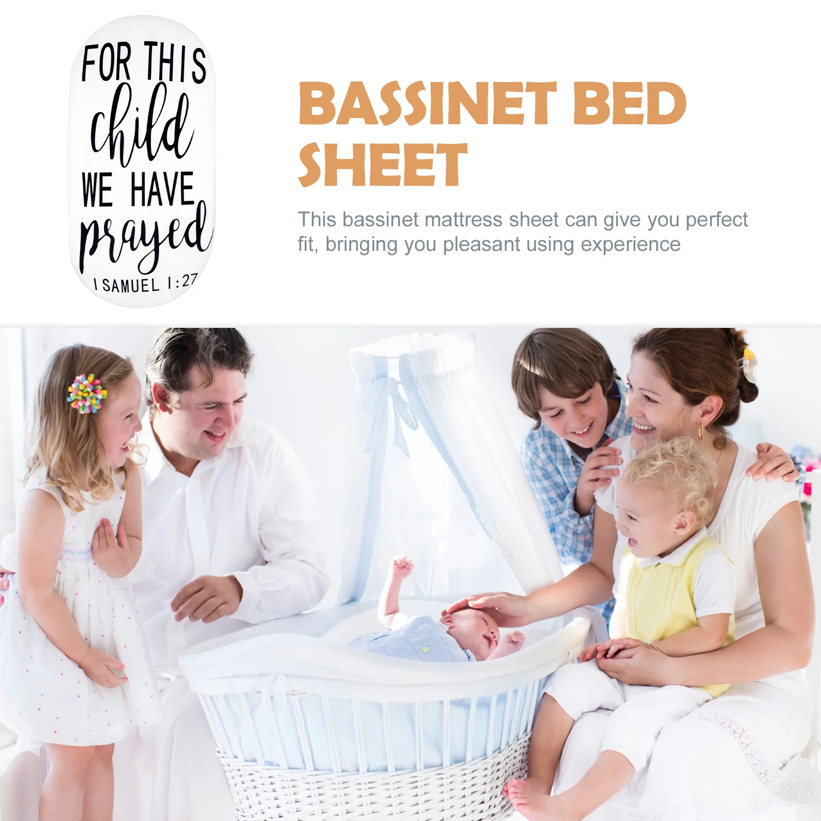 

Bassinet Mattress Sheet Knitted Polyester Comfortable Bassinet Sheets Fitted Soft Baby Bedding Knitted Polyester Cradle Sheet
