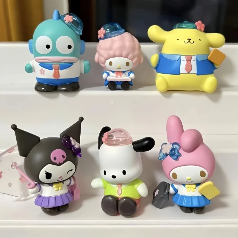 Miniso Sanrio Star Academy Series Blind Box Anime Figure Doll Ornaments Action Figure Kuromi Cinnamorolltoys Regalo