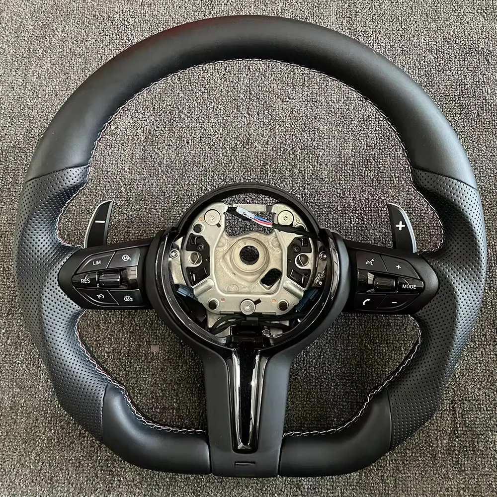 

Sport style leather steering wheel for M2M3M4 models, automotive universal plug and play