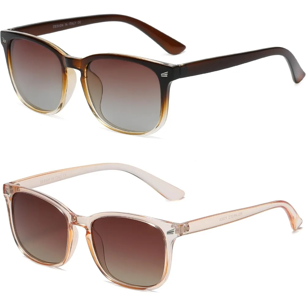 Lunettes de soleil polarisées pour femmes, style rétro classique avec protection UV400
