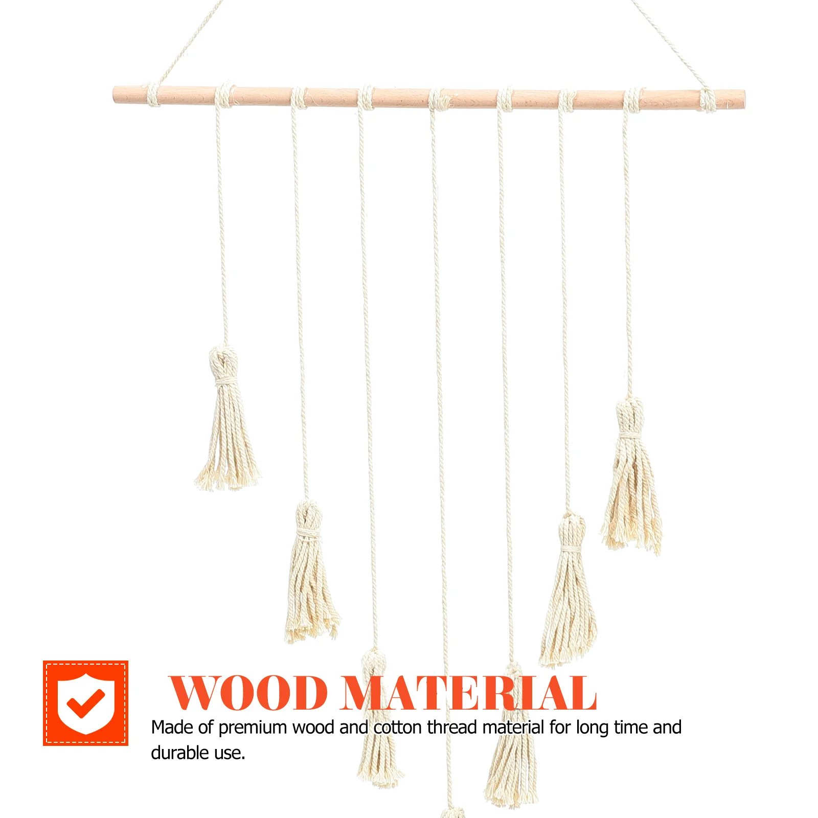 

Tassel Tapestry Wood Bead Home Bohemian Wall Hanging Wall Decor Pendant Home Decor Bohemian Style Party DIY Decoration
