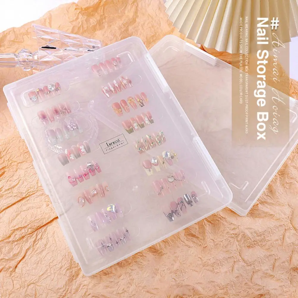 Durable Clear Empty Press on Nail Packing Box Nail Display Box Environmental Friendly  Storage