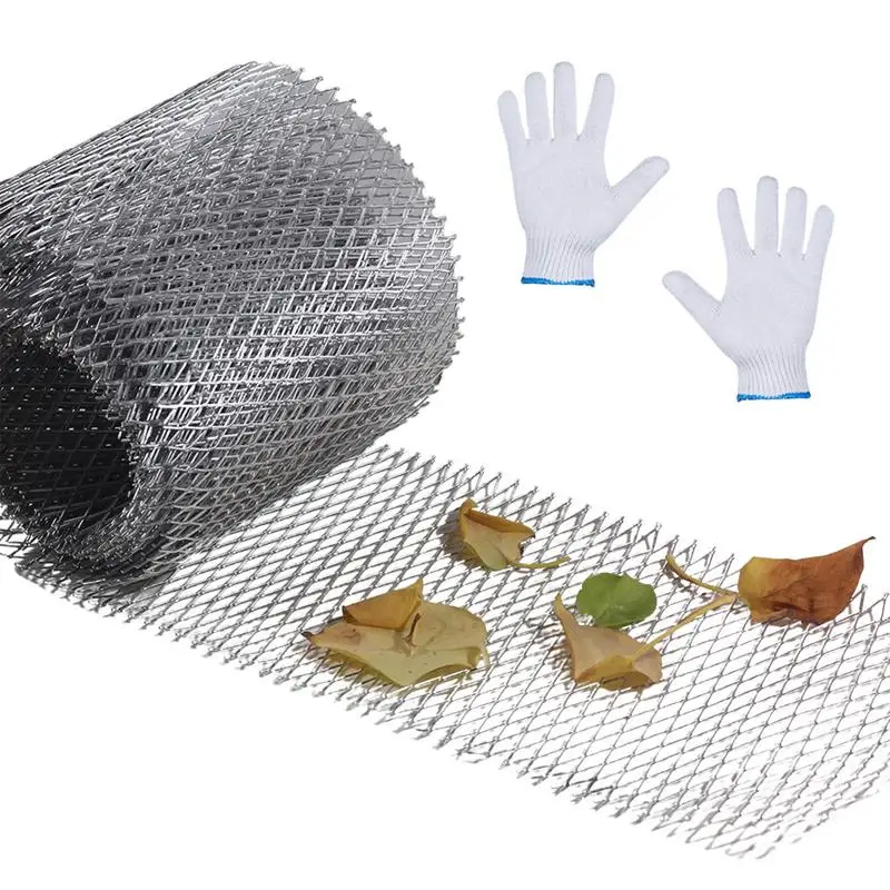 Protège-cuir chevelu pour gouttières, filtre en aluminium, protection du cuir chevelu, housses de gouttière en rouleau, écran de pluie