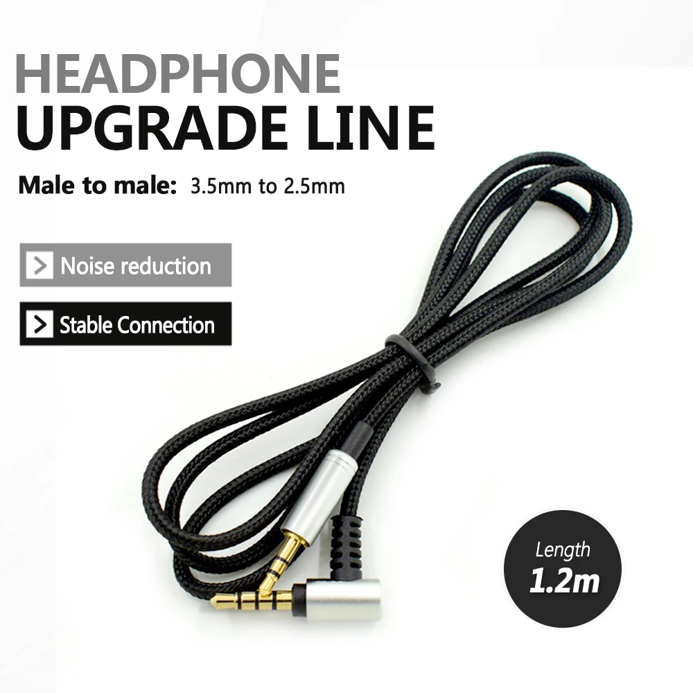 

3.5MM to 2.5MM for Turtle Beach PX5 PX4 XP500 XP400 X42 PS4 Male to Male Gaming Headset Audio Cable Nylon Earphone Upgrade Line